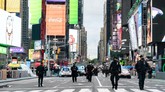 FOTO: Siaga usai Penembakan Times Square New York Sebanyak tiga orang terluka dalam penembakan di kawasan Times Square, Kota New York, Amerika Serikat.