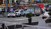 FOTO: Siaga usai Penembakan Times Square New York Sebanyak tiga orang terluka dalam penembakan di kawasan Times Square, Kota New York, Amerika Serikat.