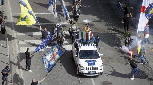 FOTO: Kemeriahan Pesta Juara Serie A Inter Milan