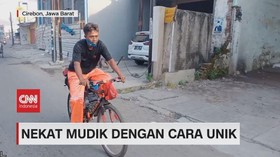 VIDEO: Nekat Mudik Dengan Mengayuh Sepeda