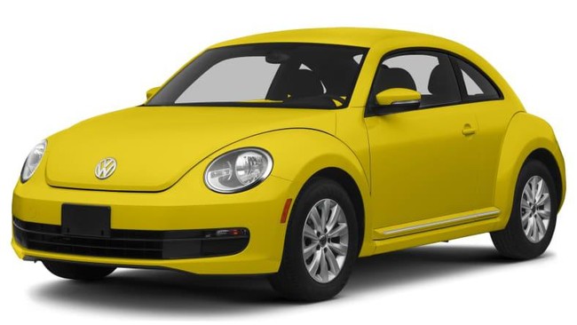 Mobil kuning itu teridentifikasi Volkswagen Beetle produksi 2013.