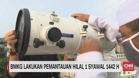 VIDEO: BMKG Lakukan Pemantauan Hilal 1 Syawal 1442 H