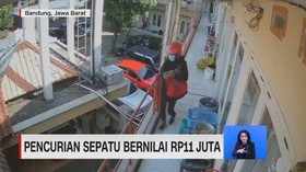 VIDEO: Pencurian Sepatu Bernilai Rp.11 Juta Terekam CCTV