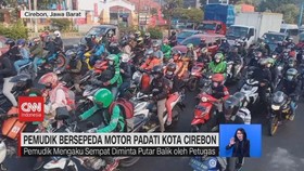 VIDEO: Pemudik Bersepeda Motor Padati Kota Cirebon