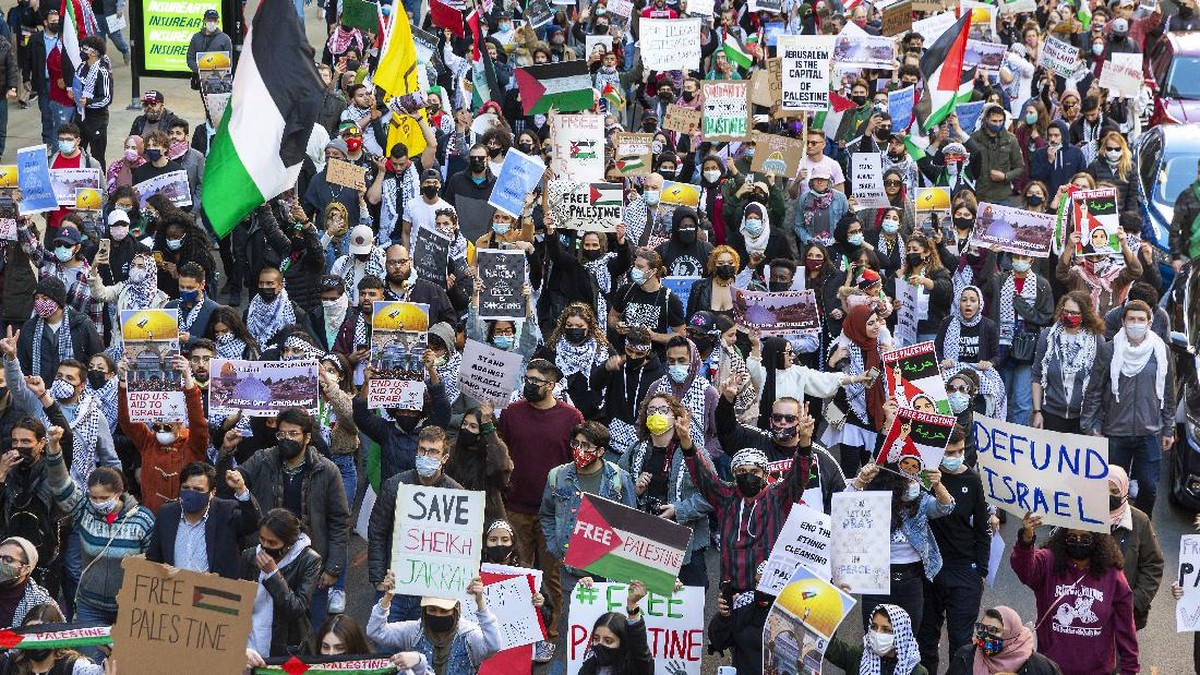 FOTO: Dukungan Pro Palestina dari Jalanan Amerika