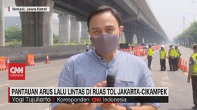 VIDEO: Pantauan Arus Lalu Lintas Di Ruas Tol Jakarta-Cikampek