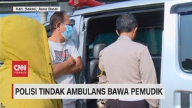 VIDEO: Polisi Tindak Ambulans Bawa Pemudik