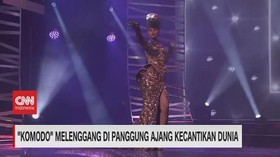 VIDEO: 'Komodo' Melenggang di Panggung Ajang Kecantikan Dunia