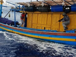 Bakamla Tangkap Kapal Ikan Vietnam di Perbatasan RI-Malaysia