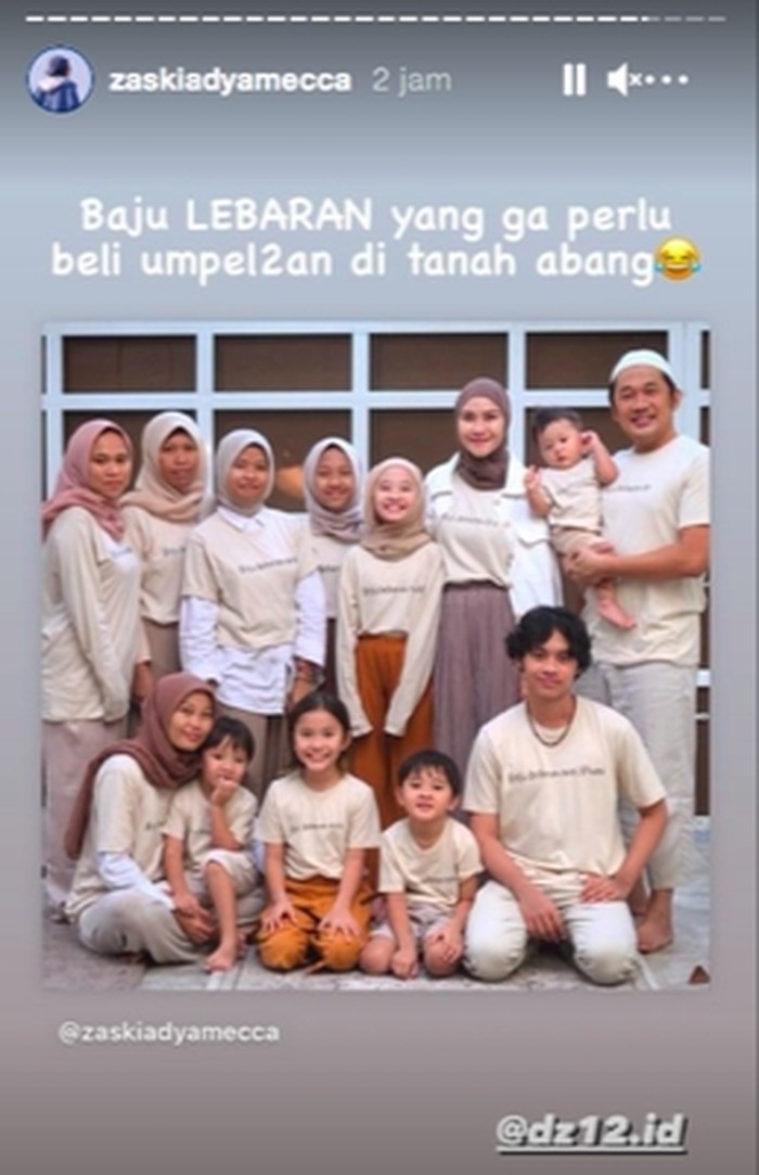 Tak hanya itu, dalam unggahan di Insta Story, Zaskia Adya Mecca juga menyinggung kerumunan yang sempat terjadi di Pasar Tanah Abang hanya karena ingin membeli baju baru untuk merayakan Lebaran. (Foto: Instagram.com/zaskiadyamecca)