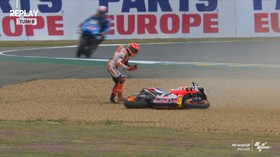 VIDEO: Kecelakaan Marquez di Kualifikasi MotoGP Prancis