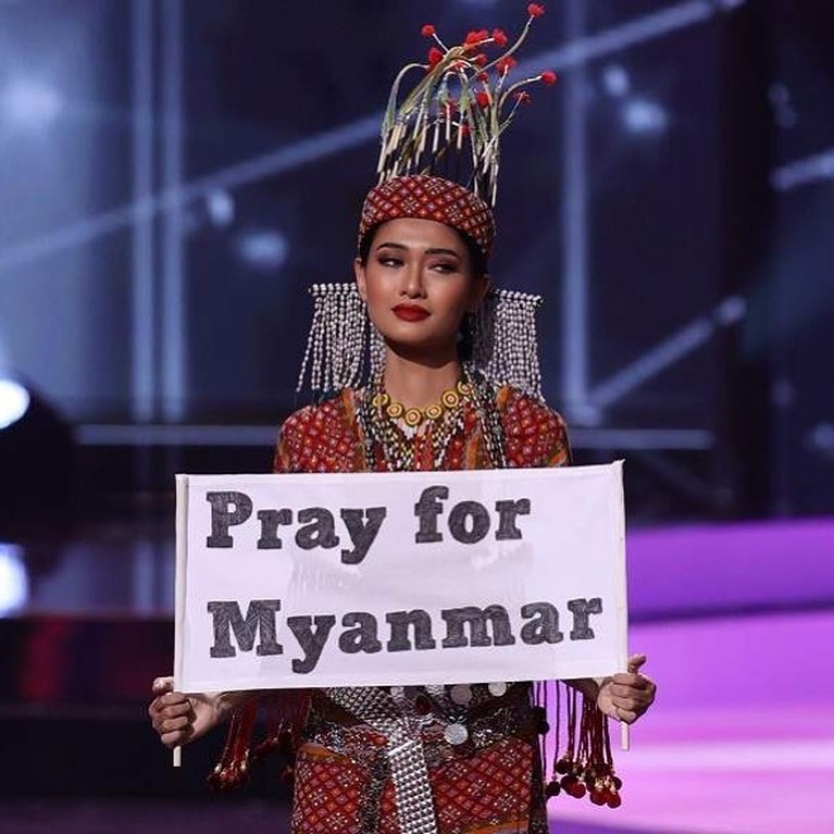 Miss Myanmar Kostum nasional terbaik ajang Miss Universe 2020 diraih oleh Miss Myanmar. Yuk kita intip penampakan kostumnya!