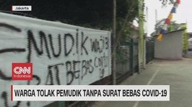 VIDEO: Warga Tolak Pemudik Tanpa Surat Bebas Covid-19