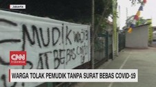 VIDEO: Warga Tolak Pemudik Tanpa Surat Bebas Covid-19