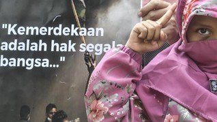 FOTO: Aksi Solidaritas untuk Palestina di Kedubes AS