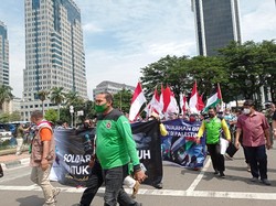 Aksi Solidaritas Palestina, Massa Buruh Longmarch ke Kedubes AS