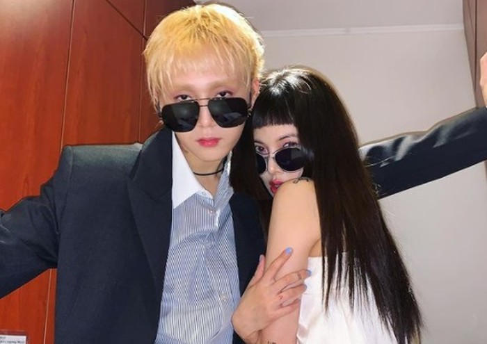 Keduanya diberitakan memiliki hubungan spesial, lalu memutuskan hengkang dari Cube Entertainment dan membangun karier baru bersama P Nation / foto: instagram.com/hyunah_aa