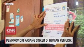 VIDEO: Pemprov DKI Pasang Stiker di Hunian Pemudik