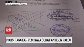 VIDEO: Polisi Tangkap Pembawa Surat Antigen Palsu