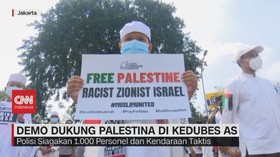 VIDEO: Demo Dukung Palestina di Kedubes AS