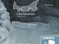 Penampakan Gunung Es Terbesar yang Mengapung di Lautan