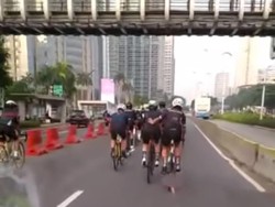 Viral Pesepeda Konvoi di Sudirman Dikawal, Polisi: Yang Kawal Bukan Kami