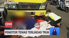 VIDEO: Pemotor Tewas Terlindas Truk