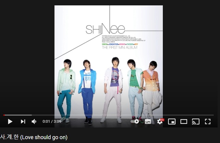 4. Love Should Go On - 1st Mini Album 'Replay' (2008) / foto: youtube.com/shinee
