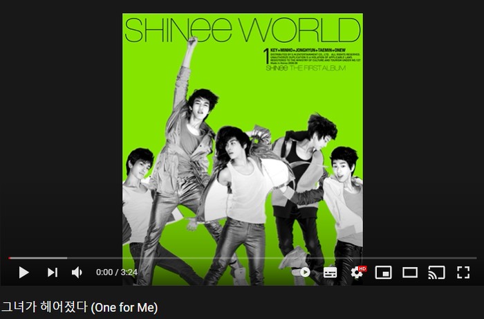 6. One for Me - 1st Album 'The SHINee World' (2008) / foto: youtube.com/shinee