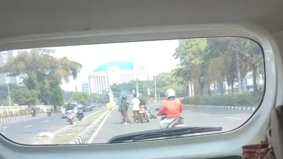 Aksi ASN bermobil mengejar begal payudara di Kemayoran.