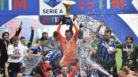 FOTO: Pesta Inter Milan Juara Liga Italia