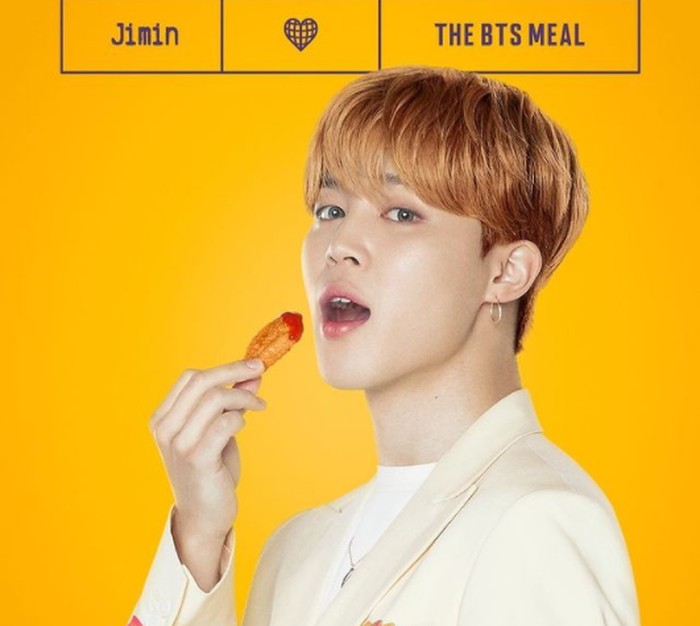 (Jimin) Sayangnya, ARMY Indonesia harus bersabar terlebih dahulu karena peluncuran menu ini akan dilakukan secara bertahap di berbagai negara / foto: instagram.com/mcdonalds