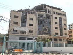 Penampakan Satu-satunya Pusat Tes Corona di Gaza Rusak Digempur Israel
