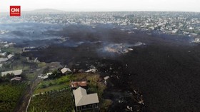 VIDEO: Lava Letusan Gunung Kongo Selimuti Ribuan Rumah
