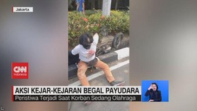 VIDEO: Aksi Kejar-Kejaran Begal Payudara