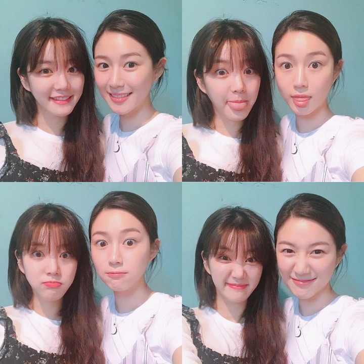 <p>Ketika berpose di depan kamera, Lee Da In dan Lee Yu Bi kerap menampilkan pose kompak. Wajah mereka yang sama-sama imut membuatnya terlihat seperti saudari kembar ya? (Foto: Instagram: @xx__dain)</p>
