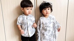 Gemasnya Si Kembar Zayn & Zunaira Anak Syahnaz Saat Pakai Baju Samaan