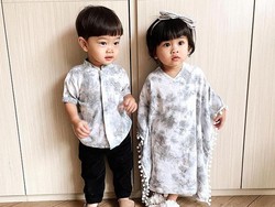 Gemasnya Si Kembar Zayn & Zunaira Anak Syahnaz Saat Pakai Baju Samaan