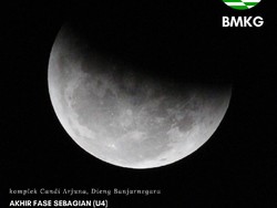 Gerhana Bulan Sebagian di Jawa Hanya Bisa Diamati pada Fase Akhir