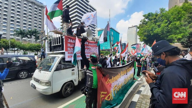 Buruh dari GPMI meminta Pemerintah RI keluar dari keanggotaan jika PBB tak melakukan tindakan konkret terhadap Israel.