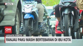 VIDEO: Ranjau Paku Masih Bertebaran di Ibu Kota