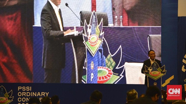 Menpora Zainudin Amali menyampaikan beberapa pesan penting kepada seluruh peserta Kongres Tahunan PSSI di Jakarta, Sabtu (29/5).
