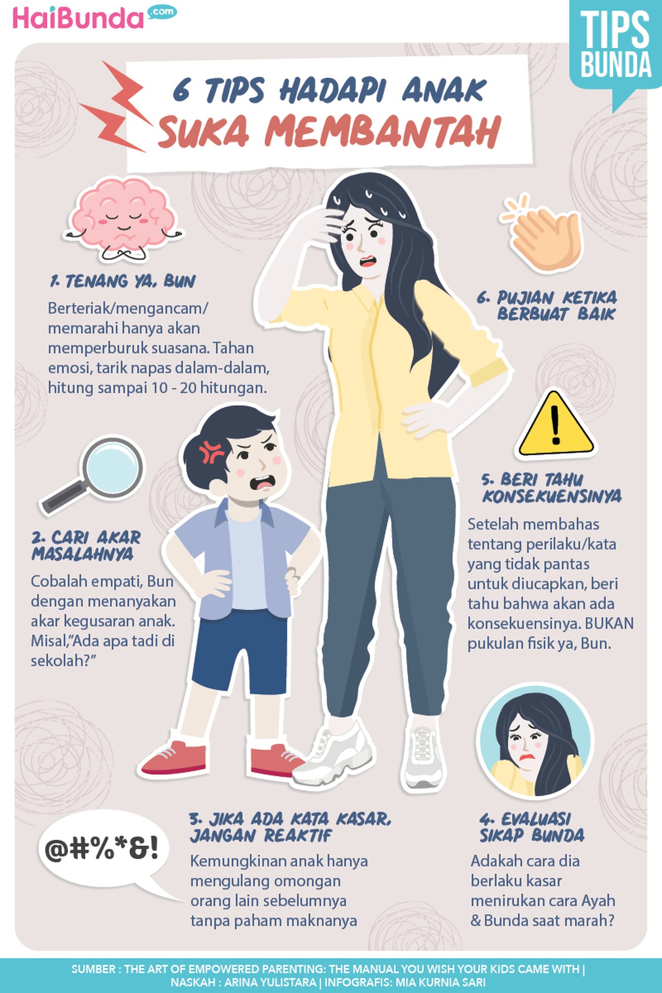 Infografis 6 Tips Hadapi Anak Suka Membantah Infografis 6 Tips Hadapi Anak Suka Membantah