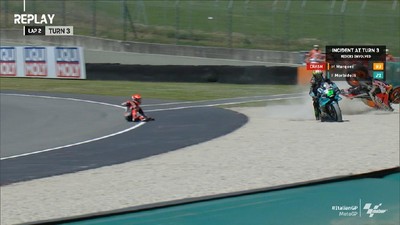 VIDEO: Deretan pembalap jatuh di MotoGP Italia