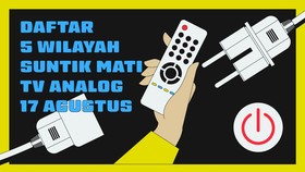 INFOGRAFIS: Daftar 5 Wilayah Suntik Mati TV Analog Tahap I