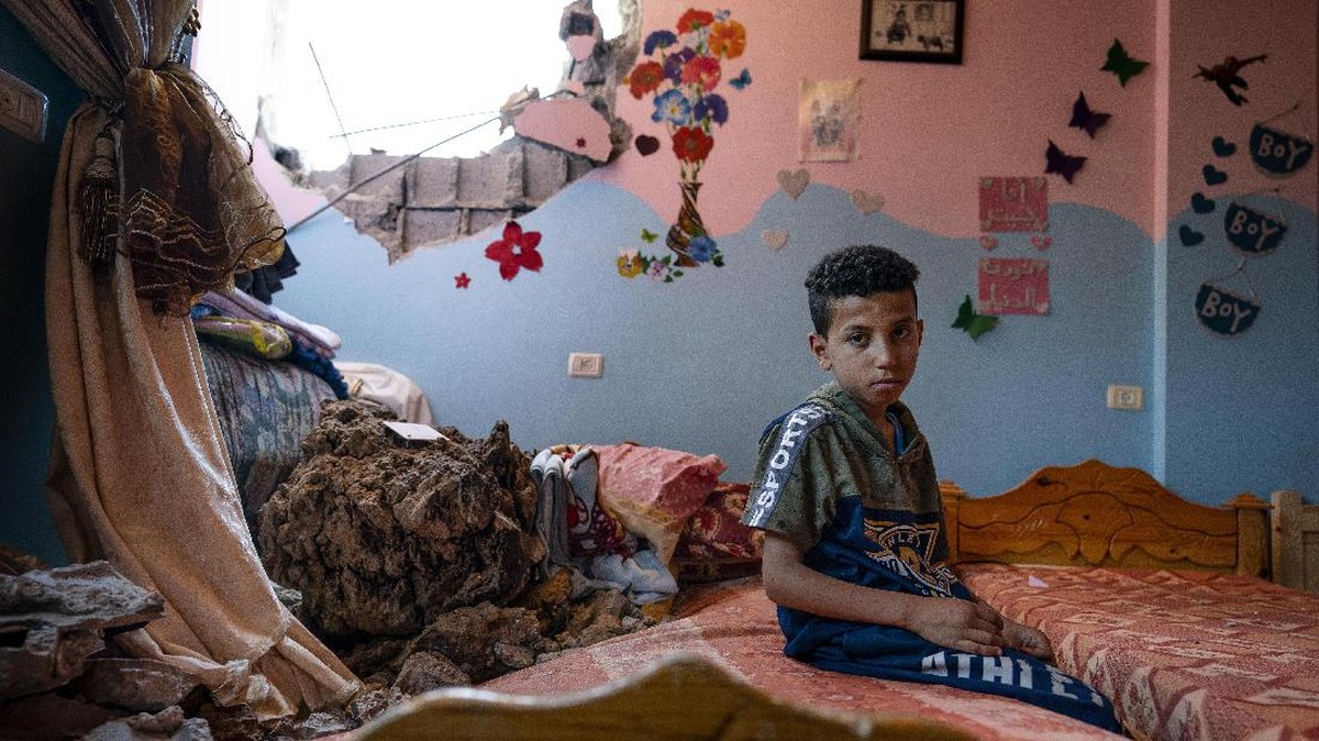 FOTO: Anak Gaza Membangun Kembali Asa dari Reruntuhan Kamar