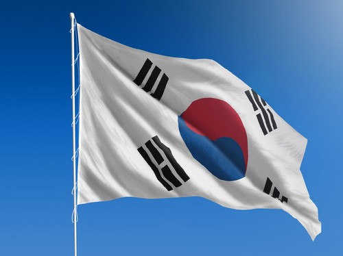 ilustrasi bendera korea selatan