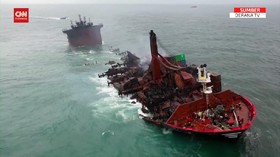 VIDEO: Dampak Kapal Terbakar, Laut Sri Lanka Mulai Tercemar