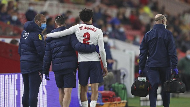 Trent Alexander-Arnold dipastikan absen memperkuat Inggris di Piala Eropa 2020 setelah mengalami cedera pada laga lawan Austria.