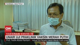 VIDEO: Unair Uji Praklinik Vaksin Merah Putih